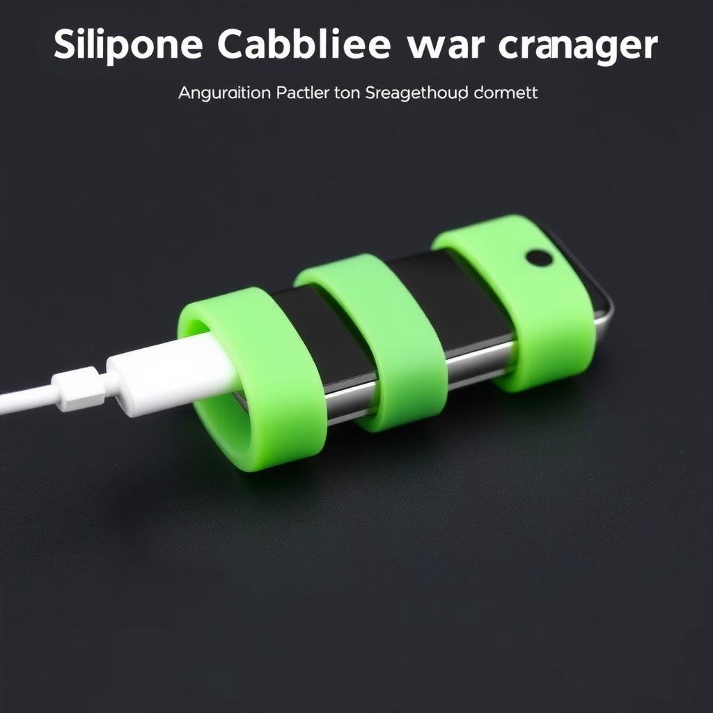 Silicone wrap iPhone charging cable organizer for travel Silicone wrap iPhone charging cable organizer for travel