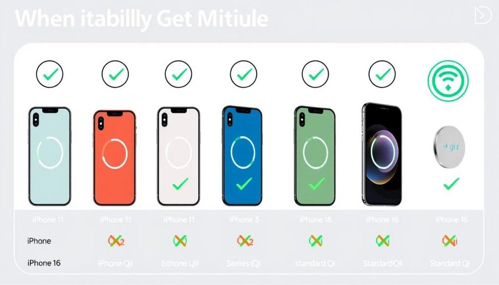 iPhone MagSafe charging comparison compatibility chart iPhone MagSafe charging comparison compatibility chart