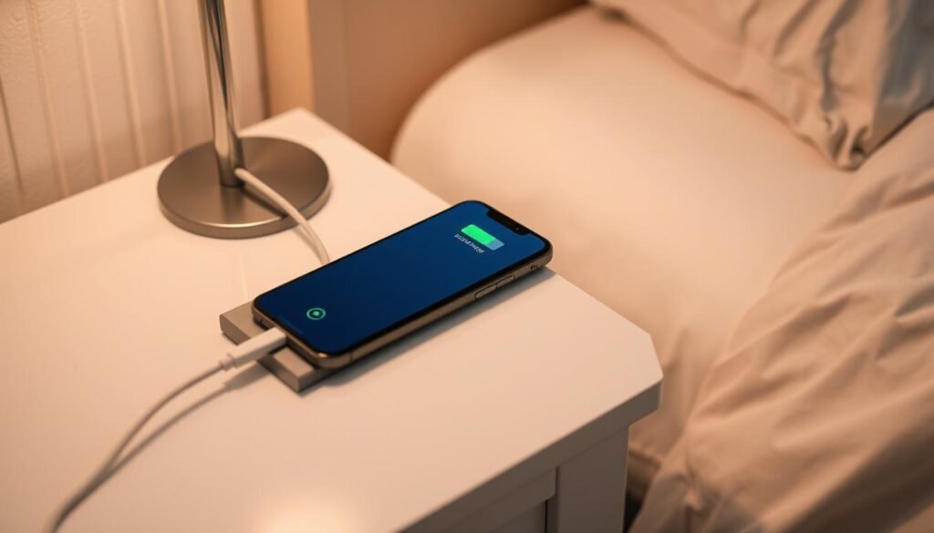 iPhone charging overnight illustrating myths about how to charge iPhone iPhone charging overnight illustrating myths about how to charge iPhone