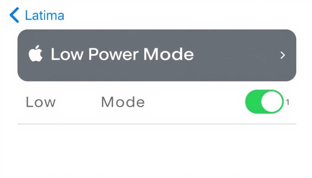 iPhone low power mode settings showing how to charge iPhone less frequently iPhone low power mode settings showing how to charge iPhone less frequently
