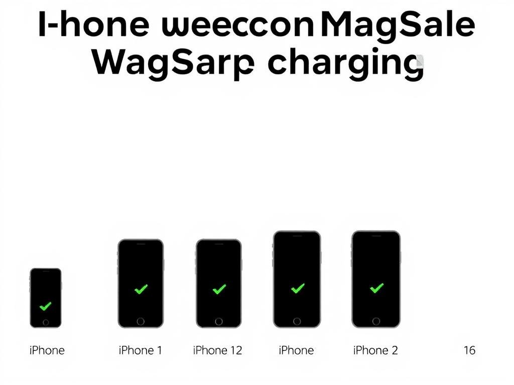 iPhone magnetic charging instructions compatibility chart showing different iPhone models iPhone magnetic charging instructions compatibility chart showing different iPhone models