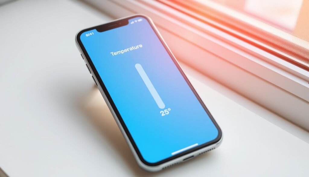 iPhone showing temperature warning demonstrating how to charge iPhone safely iPhone showing temperature warning demonstrating how to charge iPhone safely